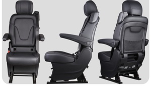 Asiento de Aviación de Cuero para Conductor con Suspensión Giratoria y Absorción de Impactos para Modificación de Automóviles - Product Image 5