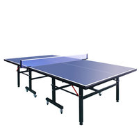 Ensemble professionnel de table de ping-pong pliable portable d'intérieur de haute qualité avec roues