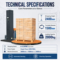 Machine d'emballage extensible automatique à haute productivité et performances fiables pour l'alimentation et les boissons avec pompe, prix d'usine