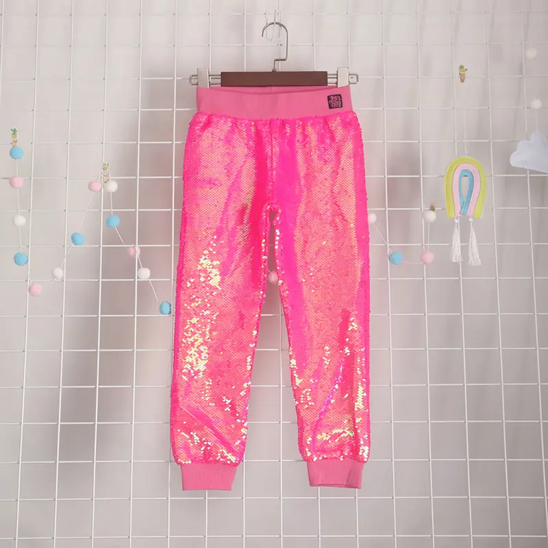 Fashionable Kids Girls Sparkly Sequin Long Pants Wholesale Baby Girls Sequins Leggings Shiny Sequins Kids Pants sweety trousers
