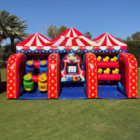 Pack de Jeux Gonflables 3-en-1 pour Carnaval : Jeux Sportifs Gonflables Multi-Sports, Jeux de Tir au Clown et au Canard
