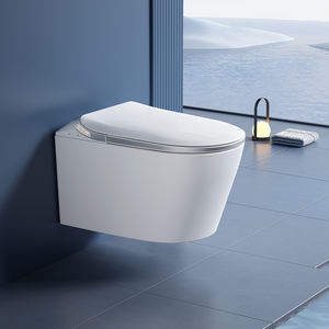 <span class=keywords><strong>Toilette</strong></span> intelligente en céramique avec système de chasse d'eau en cas de panne de courant et système de chasse d'eau automatique pour projets de salles de bain modernes. - Product Image 1