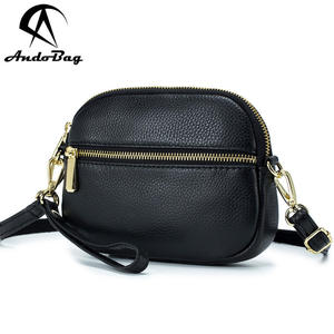 AndoBag Genuine Leather Fashion New Small Phone Bag Mini Women's Bag Simple Crossbody Portable <b>Clutch</b> Casual Shoulder Bags 8358 - Product Image 1