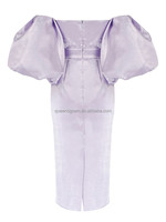 QUEENSGOWN manches bouffantes sirène robe au genou mariée ivoire chérie pansement robe de bal