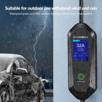 Chargeur EV portable 32A AC 7kW GBT à charge rapide pour véhicules électriques avec prise CEE, protection contre les fuites IP55, câble de 5m - Vente flash