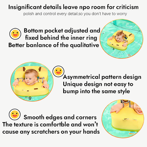 Flotador de Bebé con Forma de Jirafa Amarilla WaterDream, Anillo de Natación Ecológico de PVC, Portátil, No Inflable, Anillos de Natación para Niños, Anti-Vuelco - Product Image 3