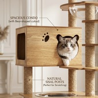 Structure d'escalade pour chat, étagère pour chat, capsule spatiale pour chat, lit pour chat, arbre à chat avec plateforme de observation intégrée, jouets pour chat