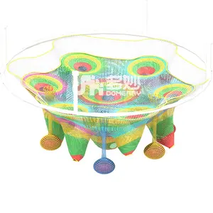 Scuola materna al coperto arrampicata reti arcobaleno morbido parco divertimenti attrezzature - Product Image 1