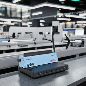 RAYSON-Máquina de encuadernación manual de doble alambre, perforadora de construcción de metal resistente, personalizable, 12 hojas, encuadernación de 120 hojas - Product Image 4
