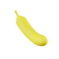 Masajeador femenino de punto G amarillo plátano, juguete sexual para adultos, consolador de silicona, VIBRADOR ELÉCTRICO vaginal, juguete sexual femenino