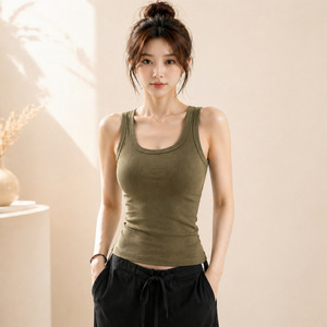 Women's Yoga Vest Scoop Neck Backless Breathable <b>Tight</b> Fit Summer 2026 Fitness Sports <b>Top</b> - Product Image 4