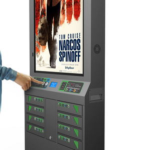 Livraison directe disponible - Casier de recharge MILESTONE à 8 compartiments avec écran de 43 pouces pour cinéma, hôpital, centre commercial - Product Image 4