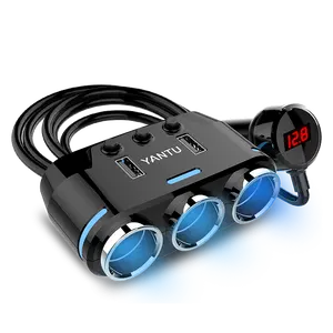 YANTU-enchufe de cargador de coche B39, 12V, USB, impermeable, con interruptor de voltímetro LED