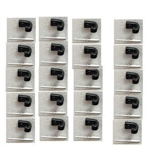 Gancho de plástico negro con forma de J, 20 unidades, para kayak, tienda de campaña, uso industrial general - Product Image 4