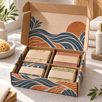 Boîte d'expédition personnalisée en carton ondulé E-Flute brillant pour savon, impression CMJN recto-verso