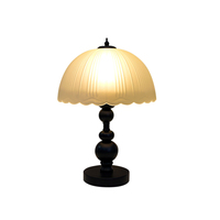 Lampe de bureau en verre rétro française, petite lampe de chevet pour chambre à coucher, design d'étude chinois, lumière de luxe de style américain