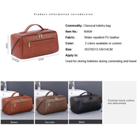 Sac de toilette haut de gamme pour hommes d'affaires, sac de rangement pour cosmétiques de voyage, imperméable, portable, grande capacité, compartimenté