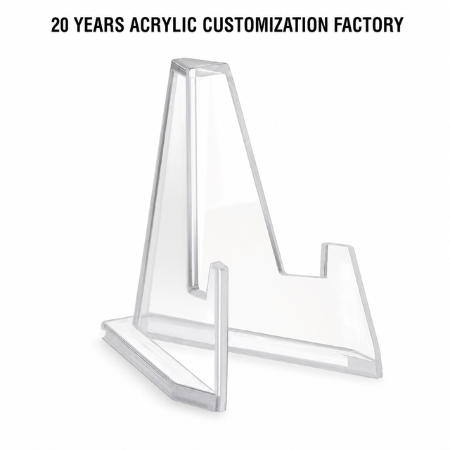HOTEAM A Shape Acrylic Display Stand Single Tier Tabletop Price Tag Menu Card Holder No Drilling Sturdy Wholesale OEM
