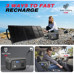 Glamping Supplier Portable 300W 600W 1000W 1500W Generator Energy Storage System Solar Power Station with <b>Panels</b> - Product Image 6
