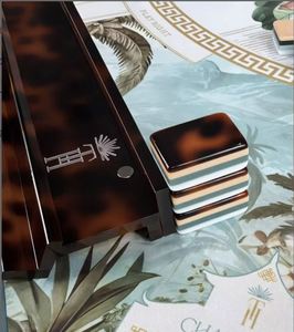 Mahjong Americano Personalizado de 4 Capas de Acrílico con 160 Fichas con Diseño de Leopardo y Tortuga, Plegable, Portátil, Idea de Regalo de Lujo - Product Image 4