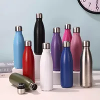 TY RTS Stock Bouteille isotherme en acier inoxydable double paroi 500 ml avec affichage de la température, isolation thermique, portable pour l'extérieur