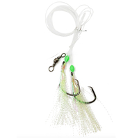 SEASKY #3/0 #5/0 #7/0 pêche à la traîne au thon Teaser Rig en acier au carbone crochet appât clignotant plates-formes d'eau salée