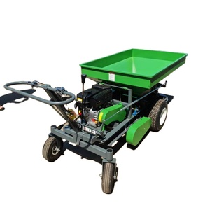 Self-Powered 8HP Gearbox <b>Walk</b>-Behind Fertilizer & Manure Broadcast Spreader 0.75m Capacity Orchard Farm Use <b>Machine</b> - Product Image 1