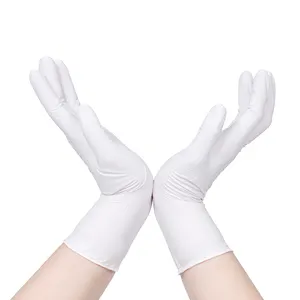 Nitrile Disposable Gloves Disposable White Powder Free Nitrile Gloves Laboratory Food Cleaning Flower Gardening