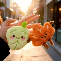 Mini figurine 3D en peluche douce en forme de feuille d'érable super mignonne de 10 cm, jouet, poupée, anime, kawaii, porte-clés