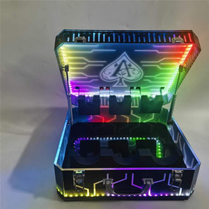 Estuche para 3 Botellas de Champán con Iluminación LED Recargable, Diseño As de Espadas, para Fiestas en Clubes Nocturnos, 2026 - Product Image 1