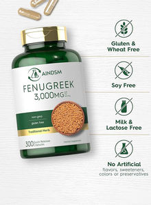 Cápsulas de Extracto de Semilla de Fenogreco Vegano en Polvo, Cápsulas Duras, Apoyo Inmunológico y Energético para Adultos, Tamaños Personalizados - Product Image 3