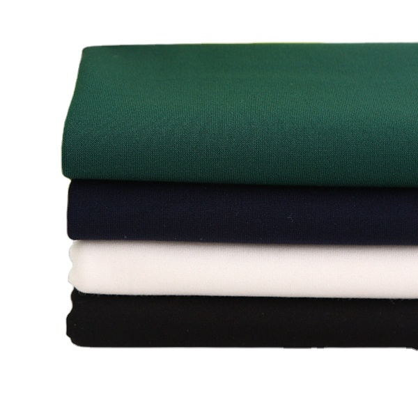 Shaoxing Textile 68% Rayon 27% Nylon 5% Spandex Stretch 4 Way Stretch Nylon Spandex Ponte Roma Trousers Suit Fabric