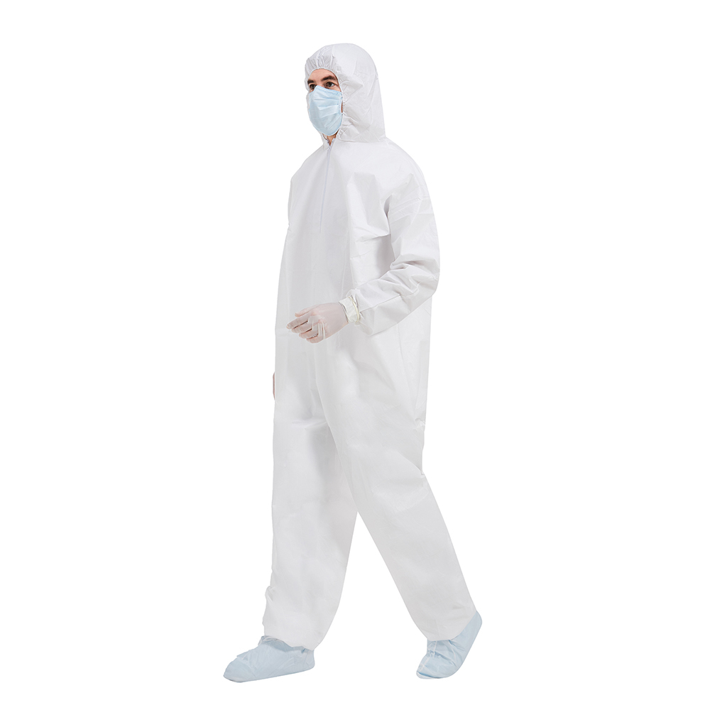 in stock medical coverall disposable coverall safety protective coverall suit ppe customized ppekit disposable hazmat-suit