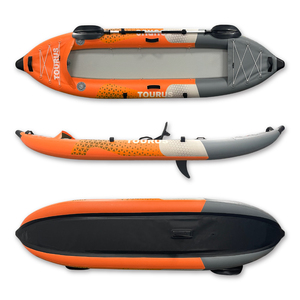 1 persona punto de caída canoa plegable barco aguas bravas <span class=keywords><strong>mar</strong></span> <span class=keywords><strong>kayak</strong></span> inflable - Product Image 4