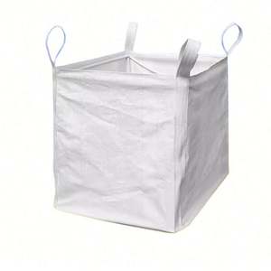 Sac en vrac plat en PP de 1 tonne, conducteur, résistant à l'humidité, pour poudre minérale de construction, avec facteur de sécurité de 5:1, marque Loonde - Product Image 1