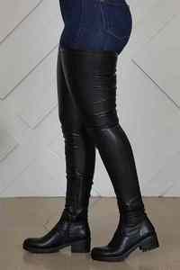 <span class=keywords><strong>Bottes</strong></span> <span class=keywords><strong>de</strong></span> <span class=keywords><strong>neige</strong></span> Offre Spéciale hiver mode femmes Stretch sur le genou cuissardes <span class=keywords><strong>bottes</strong></span> en cuir pour personnalisé Slim Fit Sexy Zip chaussures ouvertes - Product Image 3