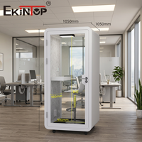 Cabine de réunion modulaire insonorisée EKINTOP, cabine de bureau portable pour les entretiens et les diffusions