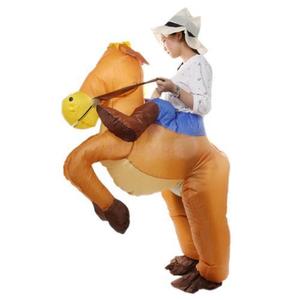 <span class=keywords><strong>Costume</strong></span> gonflable unisexe pour adultes Cowboy Rider on Horse <span class=keywords><strong>Costume</strong></span> Funny Blow-up Outfit for Halloween Summer Parties One Size Fits All - Product Image 4