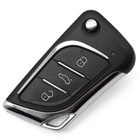 Clé de voiture Xhorse Flip à 3 boutons XKLKS0EN, clé de remplacement pour véhicule, télécommande de voiture à puce pour serrurier Xhorse Suprise