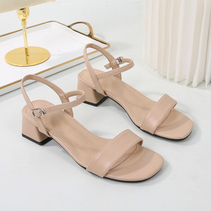 <span class=keywords><strong>Sandali</strong></span> Casual Eleganti da Donna, <span class=keywords><strong>Tacco</strong></span> Largo e <span class=keywords><strong>Medio</strong></span>, Cinturino Singolo, <span class=keywords><strong>Tacco</strong></span> Alto, Estivi alla Moda con Punta Aperta - Product Image 2