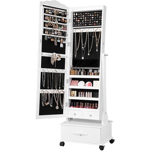 פניקס בית מותאם אישית עץ תכשיטי ארון יוקרה תכשיטי ארון תכשיטי אחסון ארון מראה - Product Image 3