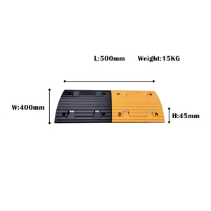 Rallentatore di velocità retrattile in gomma per impieghi gravosi, installazione rapida, 500x400x45 cm, per aree ad alto traffico - Soluzione di sicurezza - Product Image 2