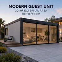 Bâtiment résidentiel modulaire préfabriqué en structure acier avec porte vitrée moderne, conception de cadre personnalisée pour projet de construction