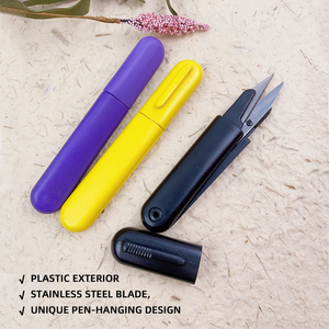 Portable bricolage artisanat point <span class=keywords><strong>de</strong></span> croix outils Style Simple coupe-fil <span class=keywords><strong>couture</strong></span> tricot accessoire couverture en plastique carré cisailles ciseaux - Product Image 4
