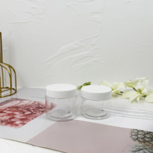 Plástico 500ml Comida PET Tarro 120ml Crema Cosméticos Con Tapa Negra - Product Image 1