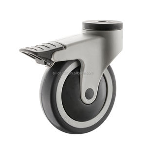 100mm Nylon gehäuse Geräuscharme Lenk rollen TPR Medical <span class=keywords><strong>Caster</strong></span> Krankenhaus bett Rad Kugellager Rollen rad mit OEM-Unterstützung - Product Image 3