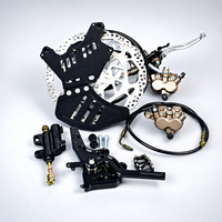 Kit complet de frein à disque arrière 240 mm avec double étrier en aluminium anodisé pour mise à niveau du frein à pied Sur Ron Ultra Bee