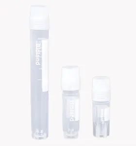 Tubos criogénicos de cultivo celular 1,0 mL Grado médico Laboratorio desechable Criovial Congelación Cryo Tube Self Standing Tapón de rosca externo