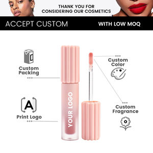 Brillant à lèvres de longue durée Private Label Maquillage végétalien Échantillon gratuit Ingrédients minéraux aux herbes Tube mignon avec peu de volume - Product Image 5