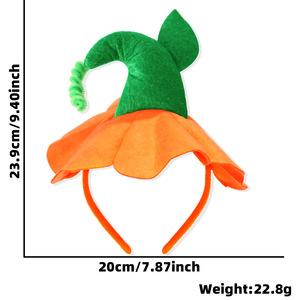 New <b>Halloween</b> Cartoon Pumpkin <b>Headband</b> Hat Hair Accessory Costume Party Headwear Festive Holiday Dress-Up Decoration for Kids Ad - Product Image 5